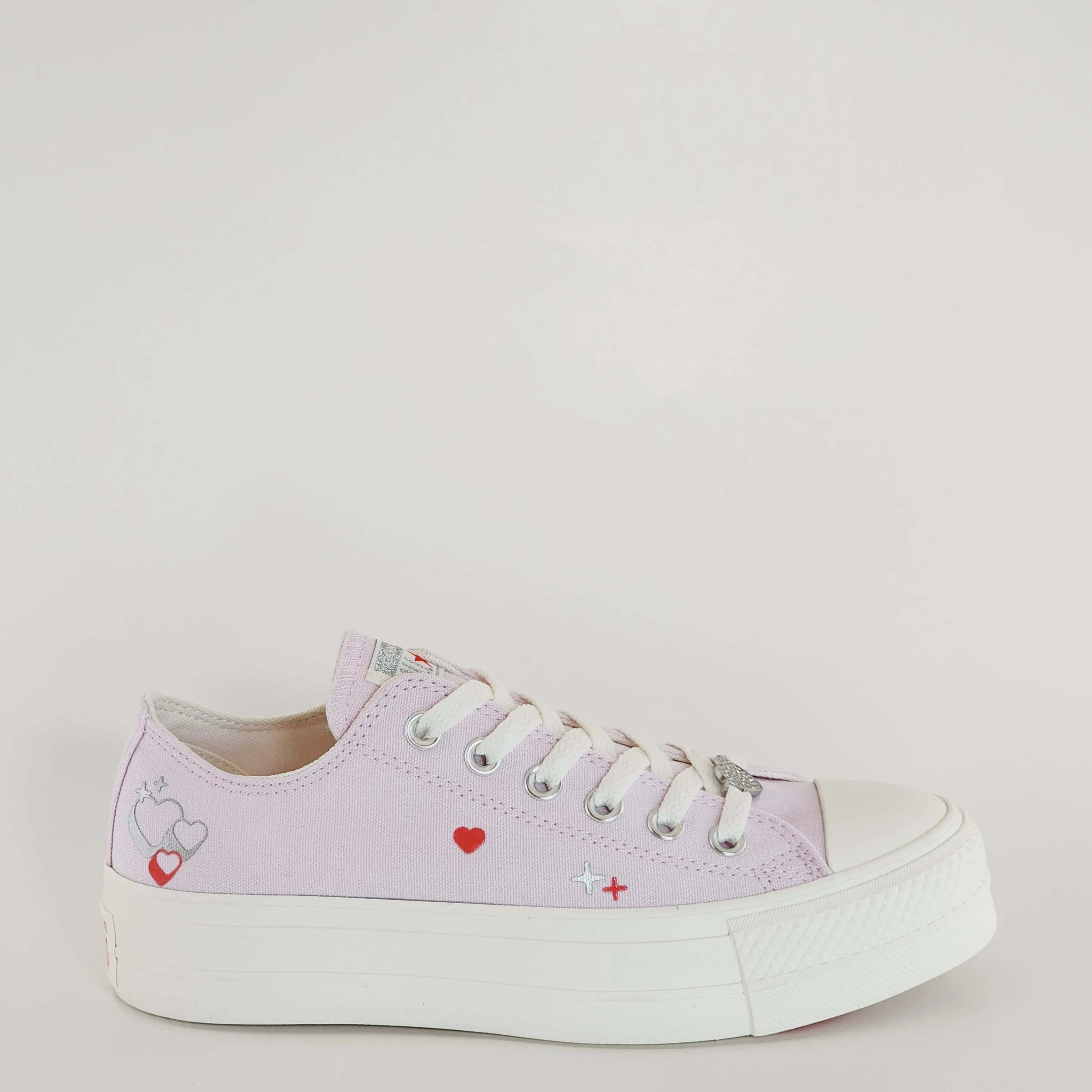 Converse CTAS Lift Ox Y2K Heart Lilac Daze Canvas Platform Sneakers A09115C NWT