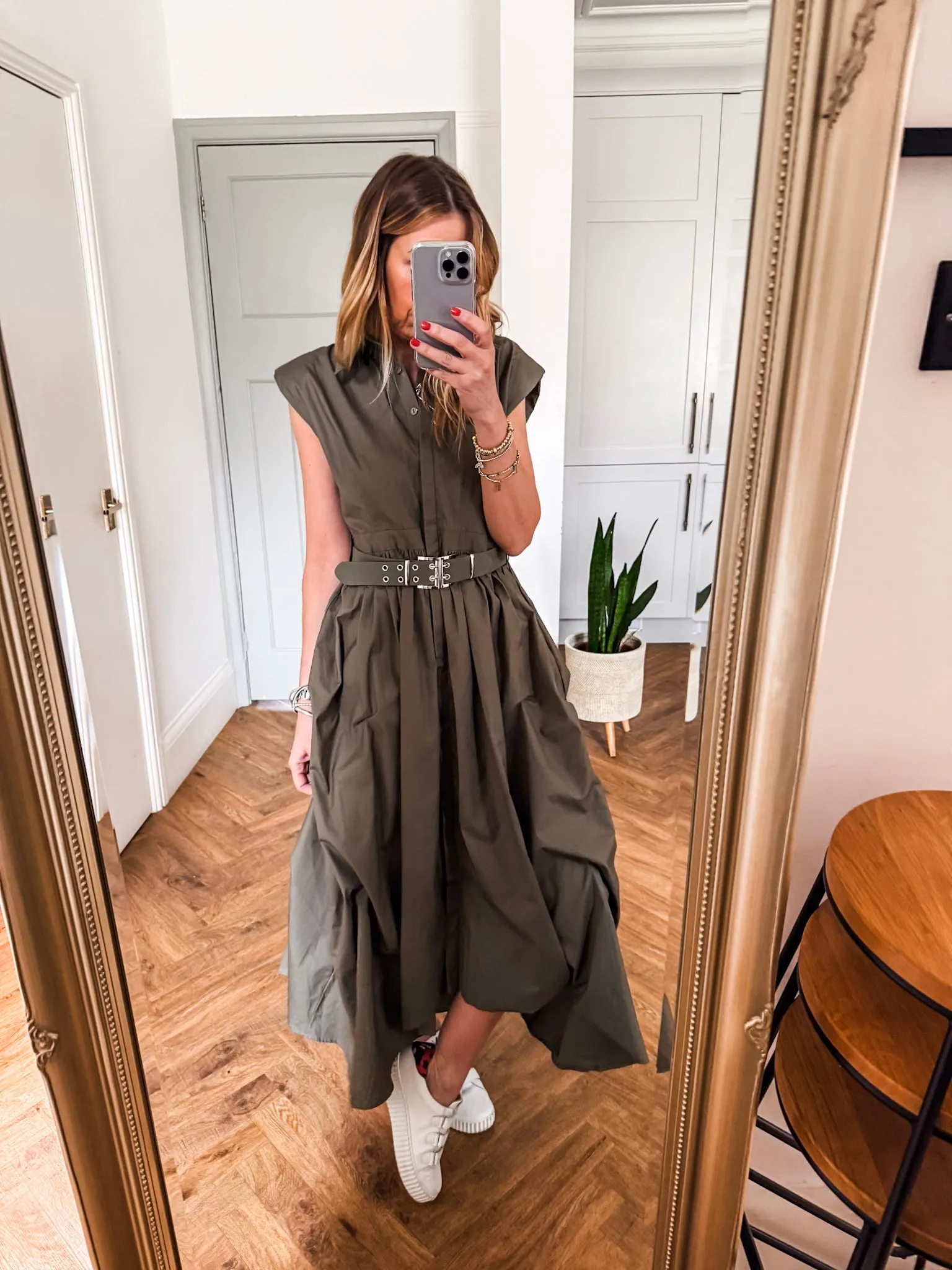 Cotton Belted Dress