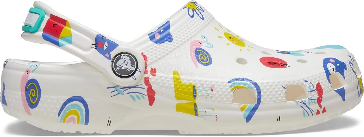 Crocs Unisex-Child Classic Clogs with Patterns and Graphics (Toddler)