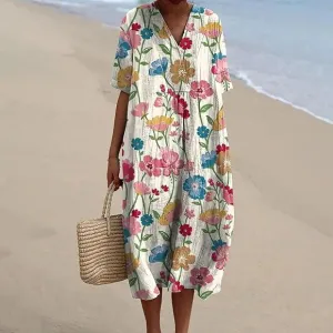 Delilah | Dress with vibrant floral pattern