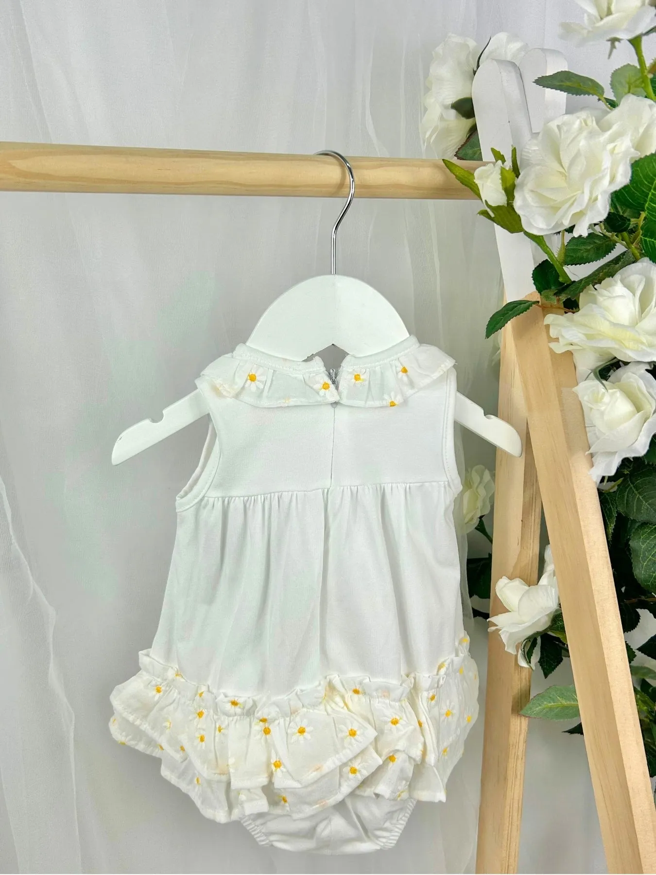 Deolinda 'Sunny' White Floral Romper