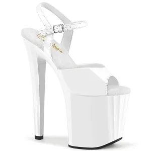 ENCHANT-709 Wht Pat/Wht, 8"Heels