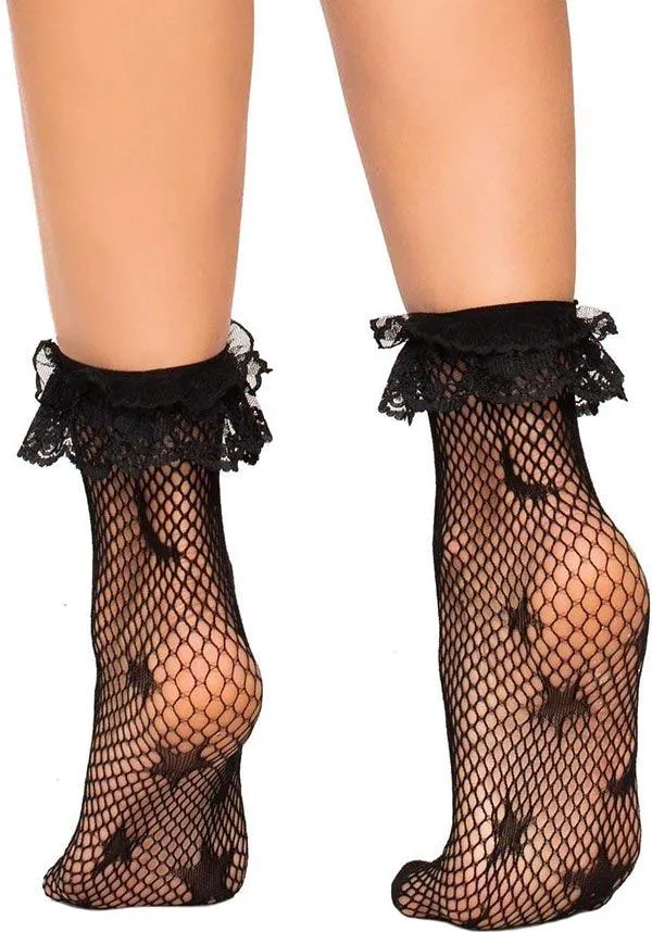 Galaxy Net Ruffle | ANKLE SOCKS