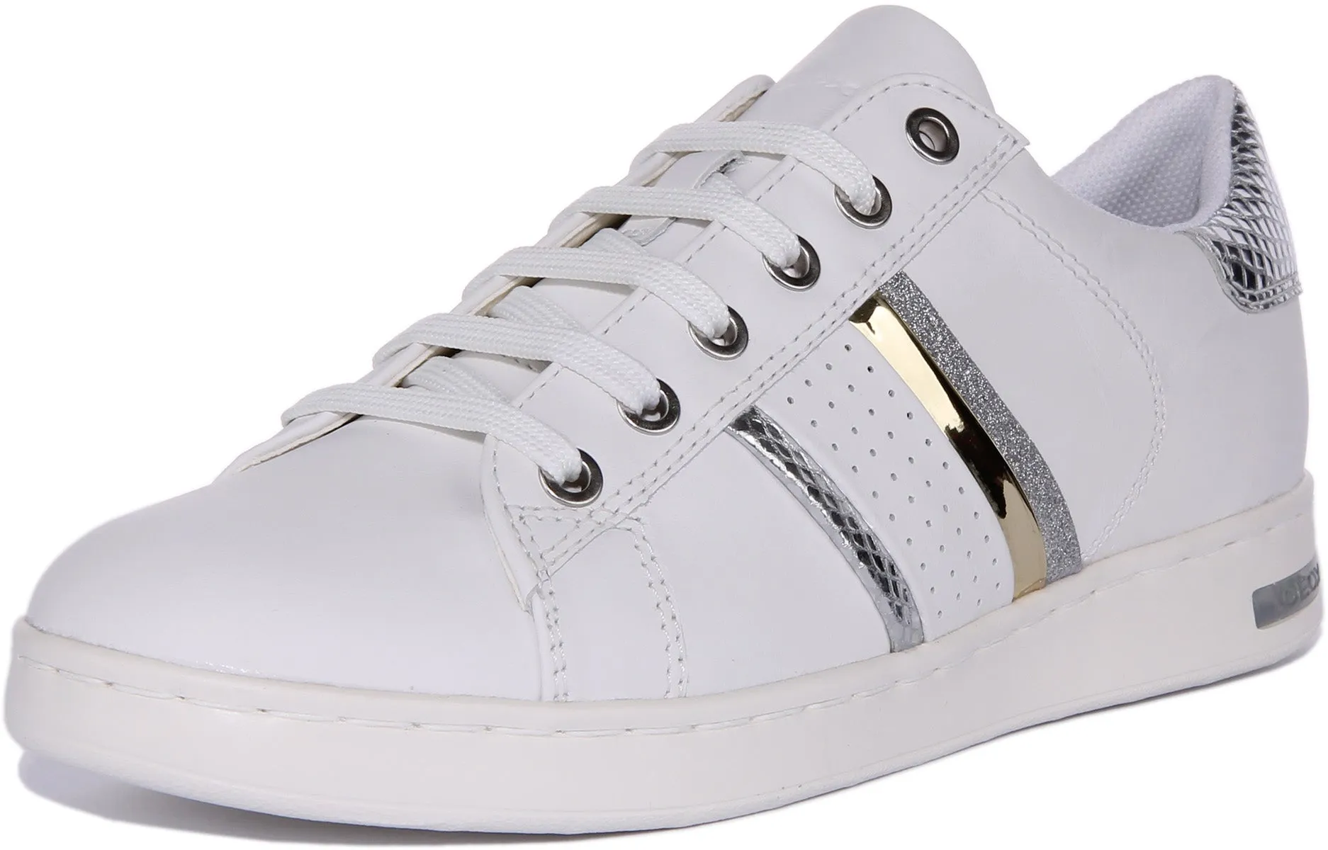 Geox D Jaysen In White Silver For Women
