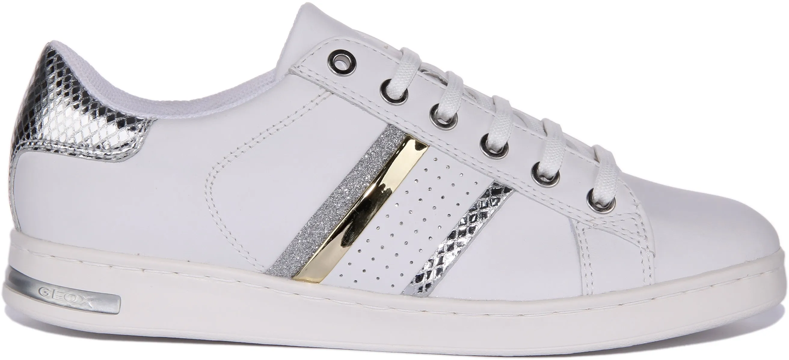 Geox D Jaysen In White Silver For Women