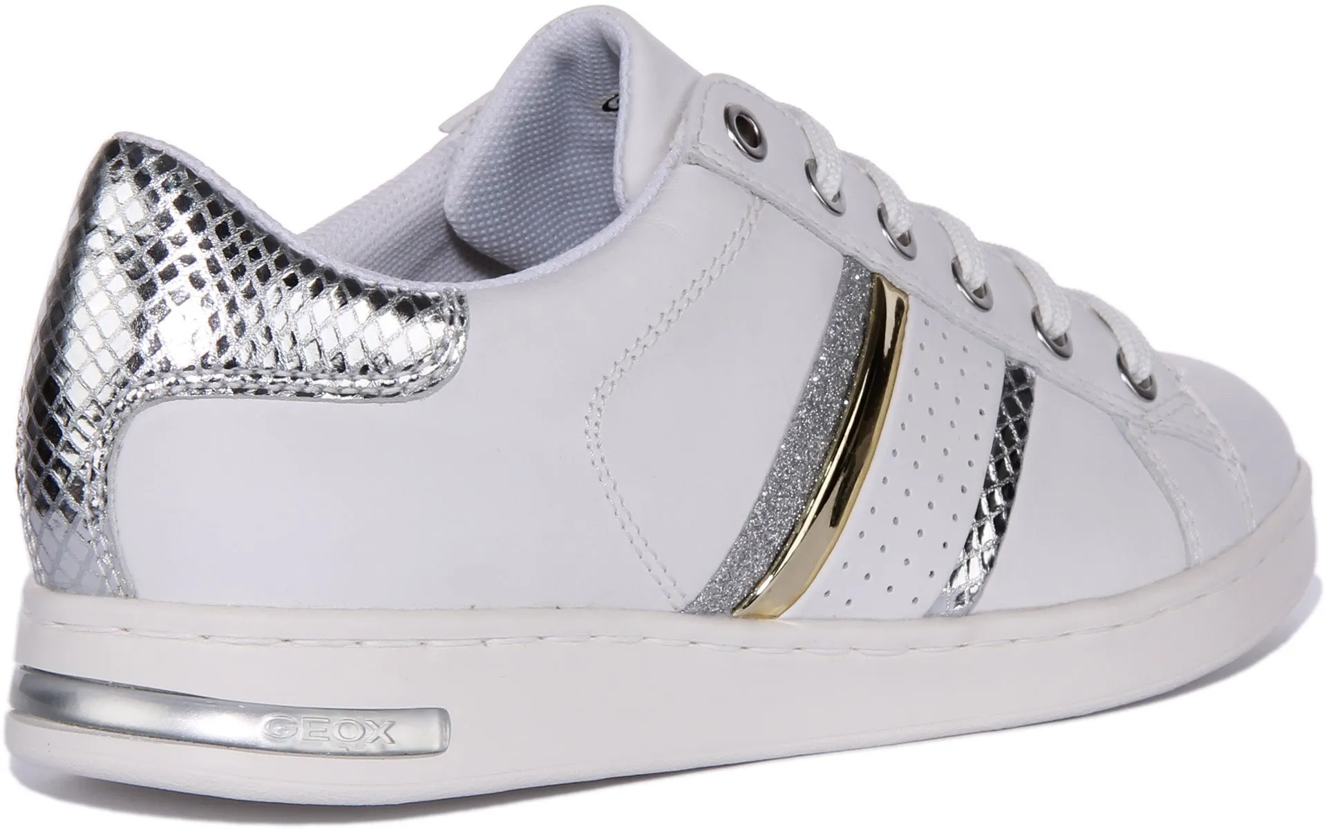 Geox D Jaysen In White Silver For Women