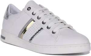 Geox D Jaysen In White Silver For Women