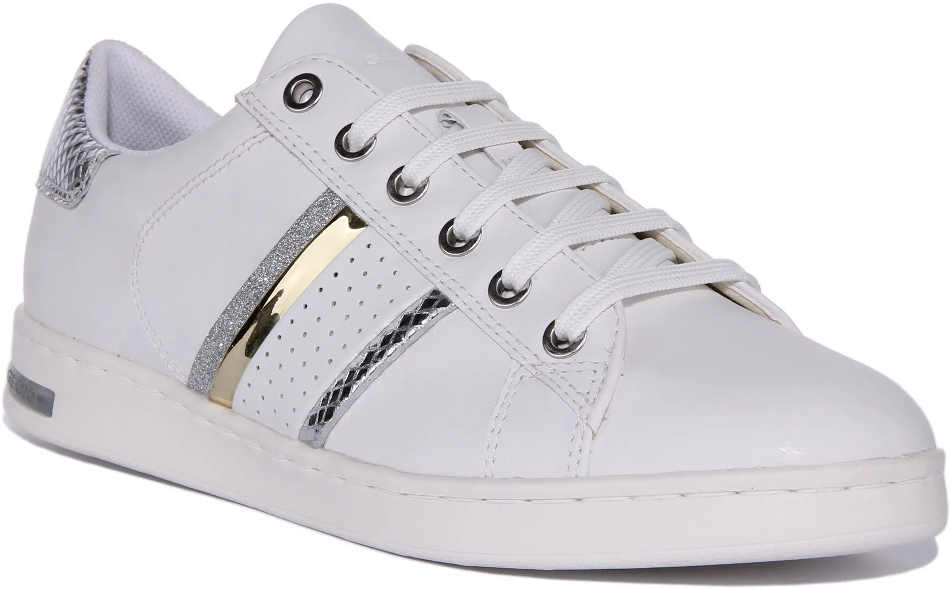 Geox D Jaysen In White Silver For Women