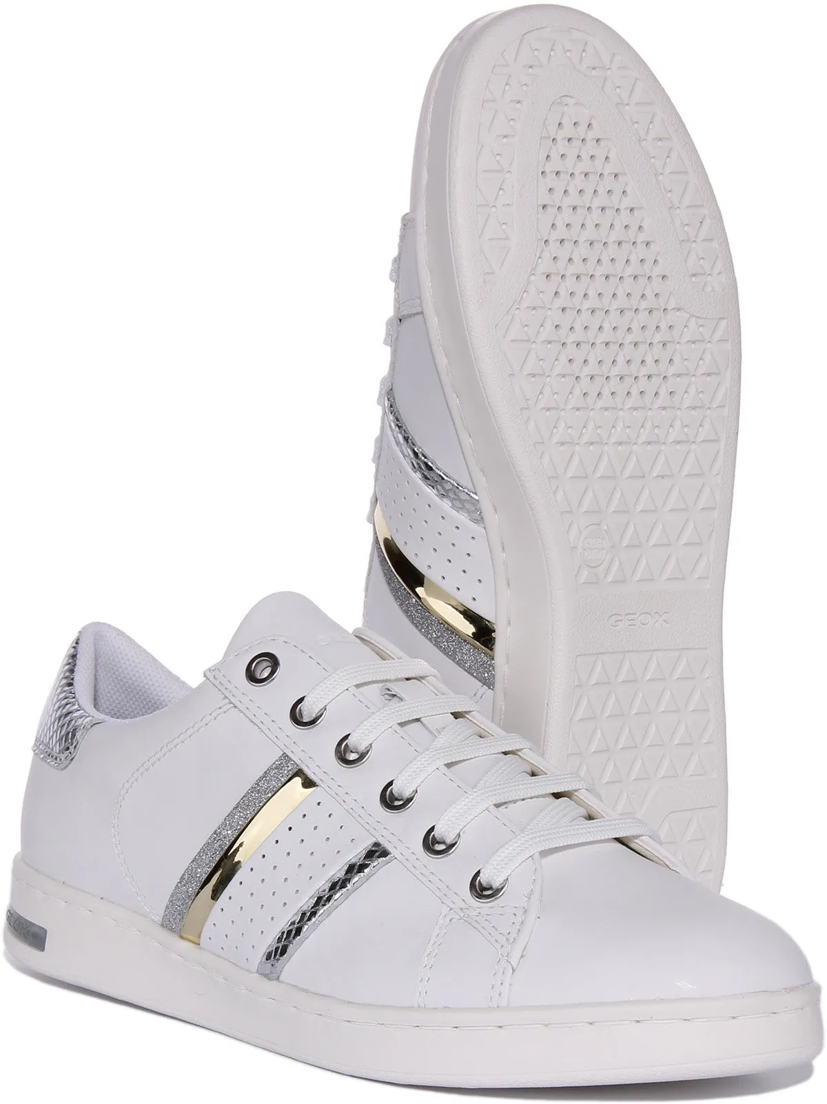 Geox D Jaysen In White Silver For Women