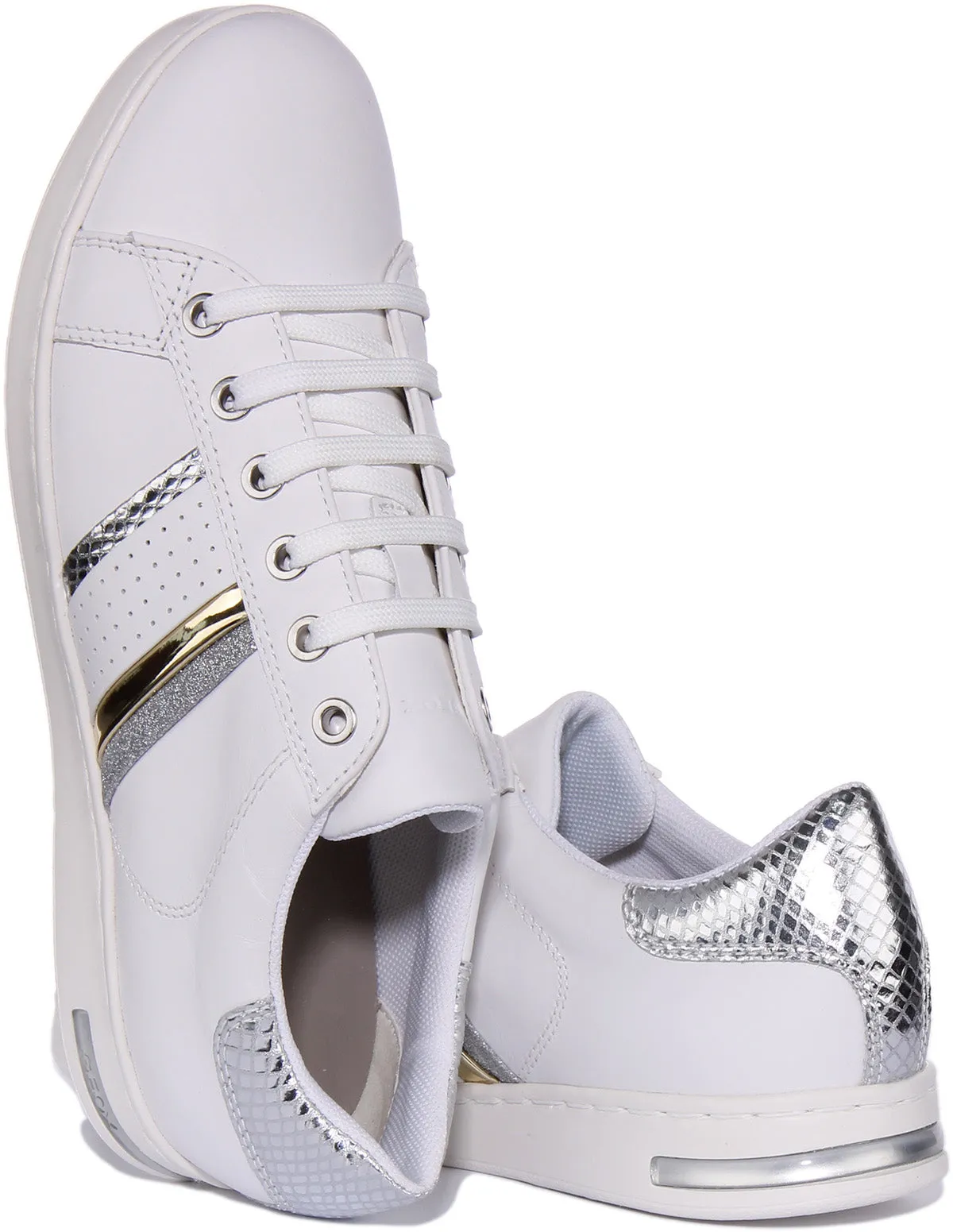 Geox D Jaysen In White Silver For Women
