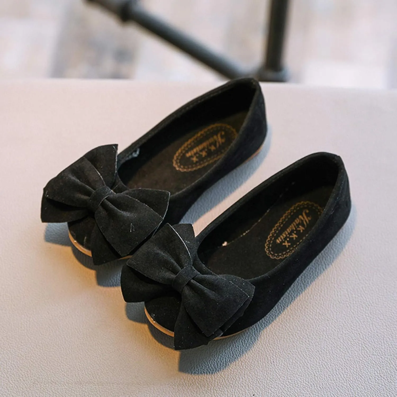 Girls Dress Shoes Mary Jane Princess Shoes Girls' Flats Glitter Low Heels Flower Wedding Party Footwear for Toddler Little/Big Kid