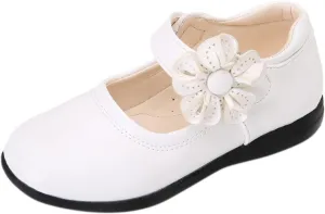 Girls Dress Shoes Princess Shoes for Toddler Little Girl Mary Jane Low Heels Glitter Flower Party Birthday Footwear
