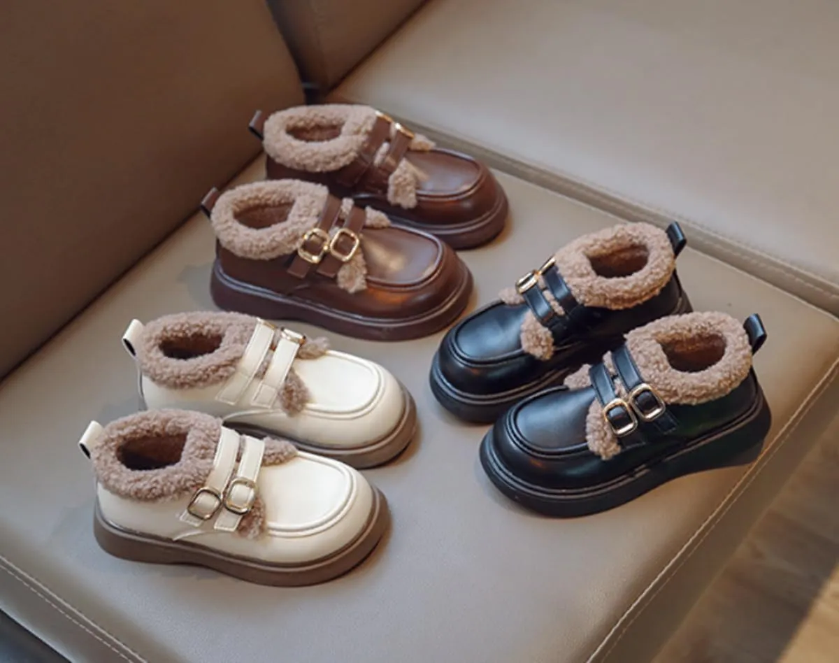 Girls Dress Shoes PU Leather Flats Classic Princess School Uniform Shoe for Toddler/Little Kid