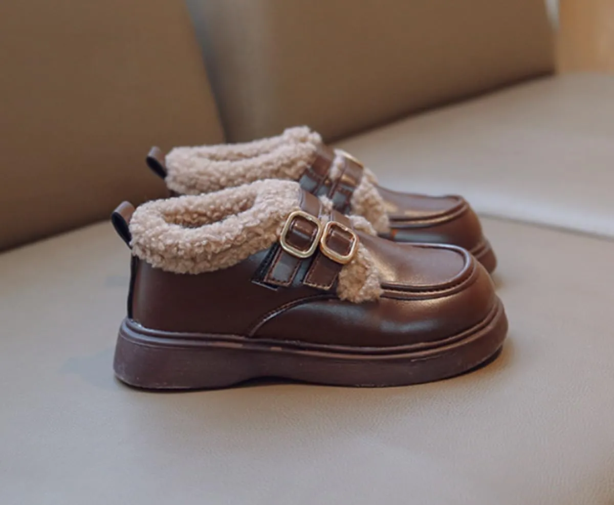 Girls Dress Shoes PU Leather Flats Classic Princess School Uniform Shoe for Toddler/Little Kid