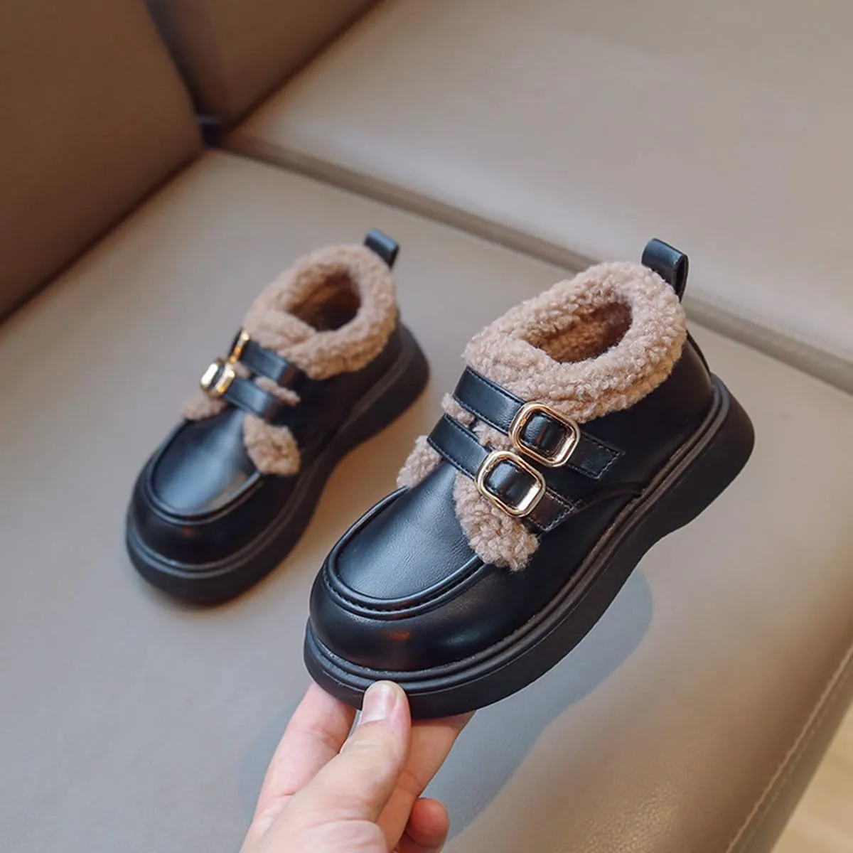 Girls Dress Shoes PU Leather Flats Classic Princess School Uniform Shoe for Toddler/Little Kid