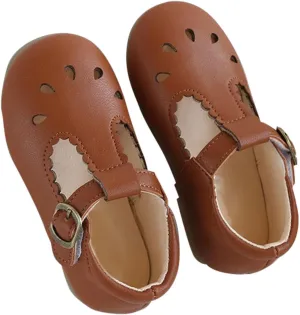 Girls T-Strap Flats Toddle Ballet Mary Jane Dress Shoes for Kids Solid Soft Sole Breathable Walking Party Sandals
