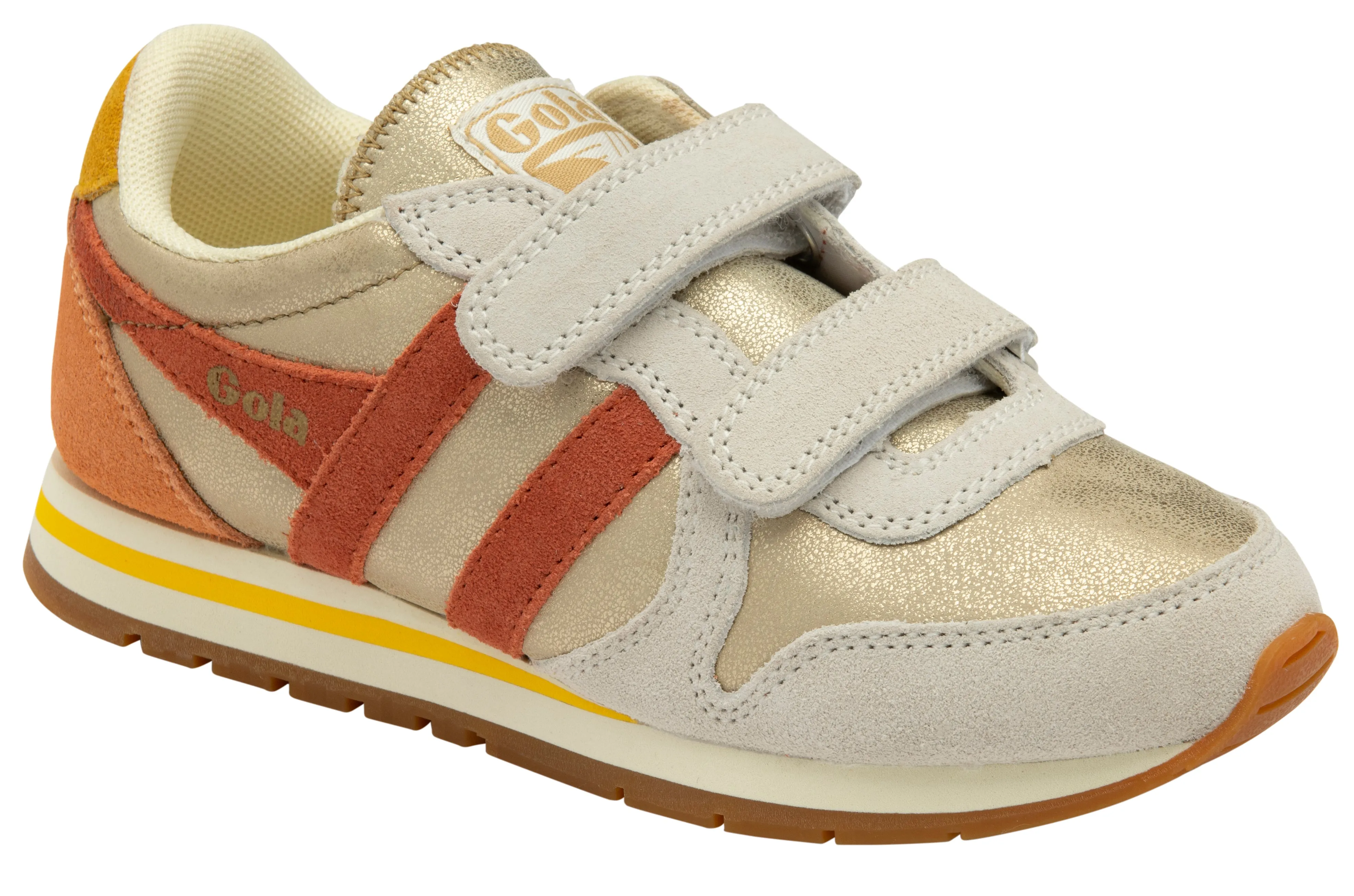 Gola Kids Trainers | Daytona | Gold, Orange Spice & Sun
