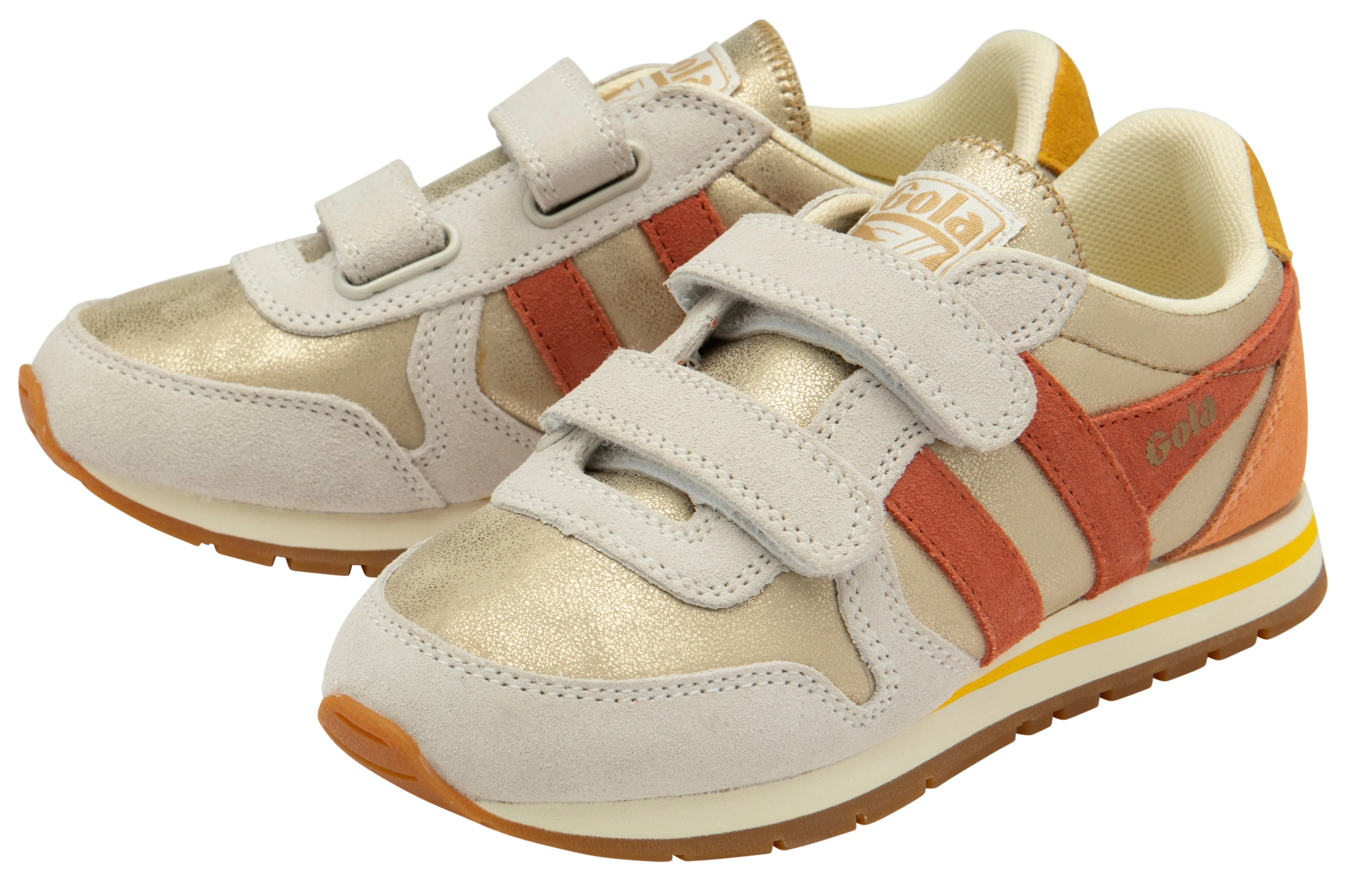 Gola Kids Trainers | Daytona | Gold, Orange Spice & Sun