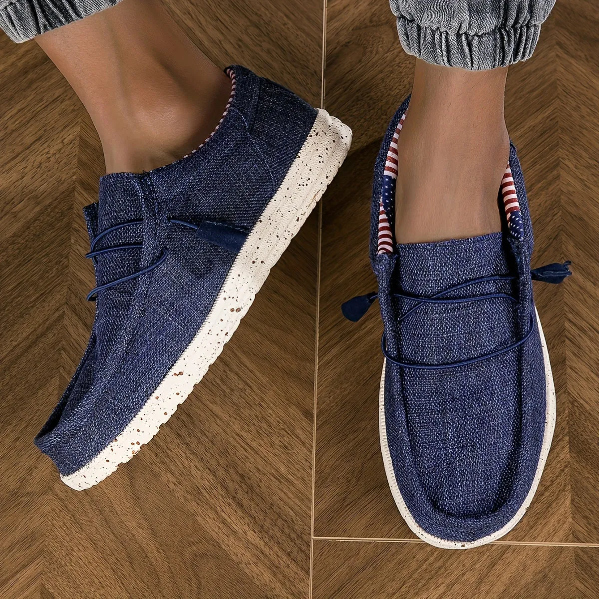 Herenslip loafers - Comfortabele en slipvaste casual schoenen met vlagontwerp