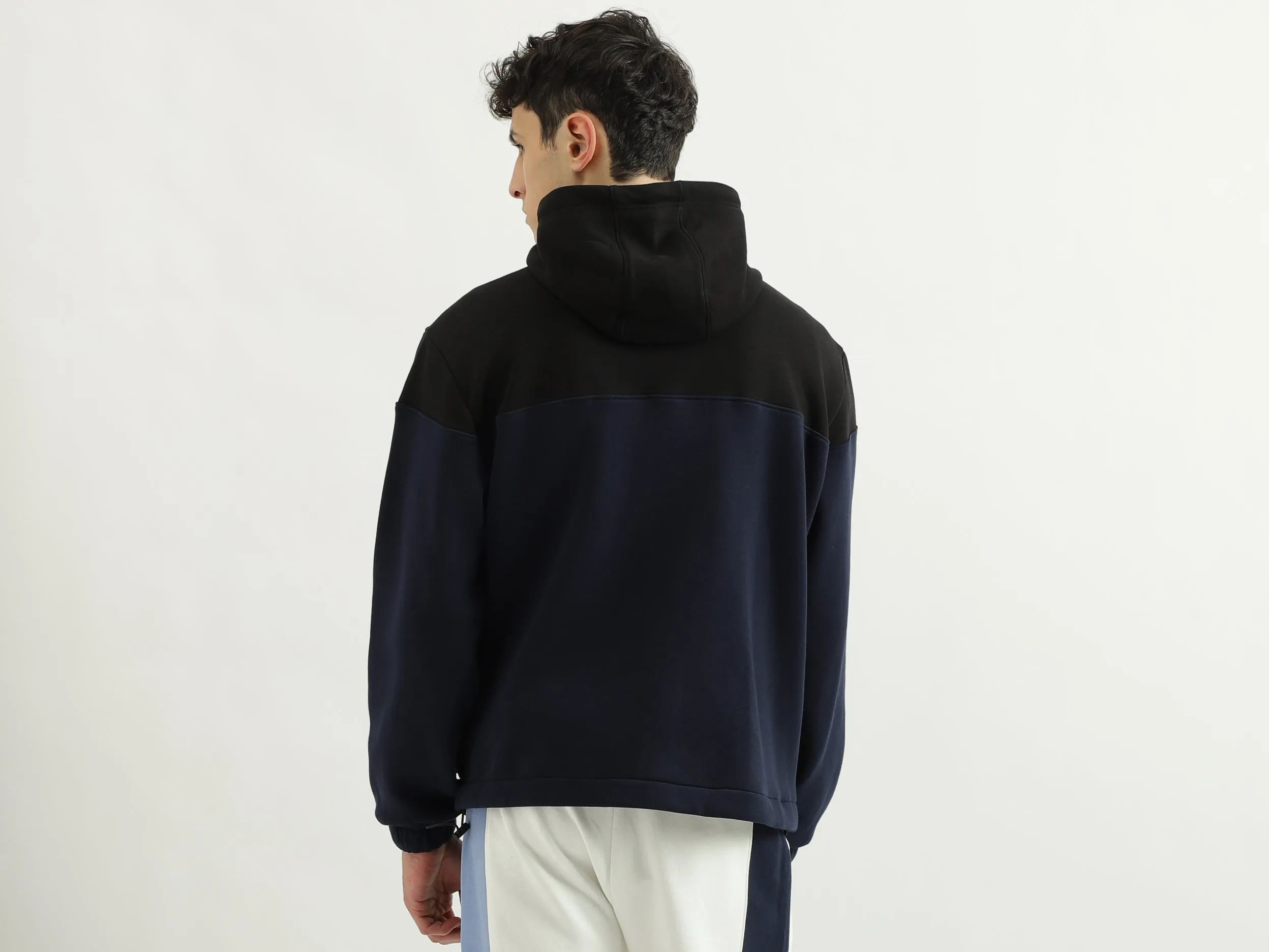 Hooded Neck Colourblocked Sweatshirt