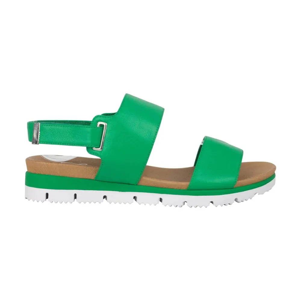 Isabella Chloe Leather Sandal - Green