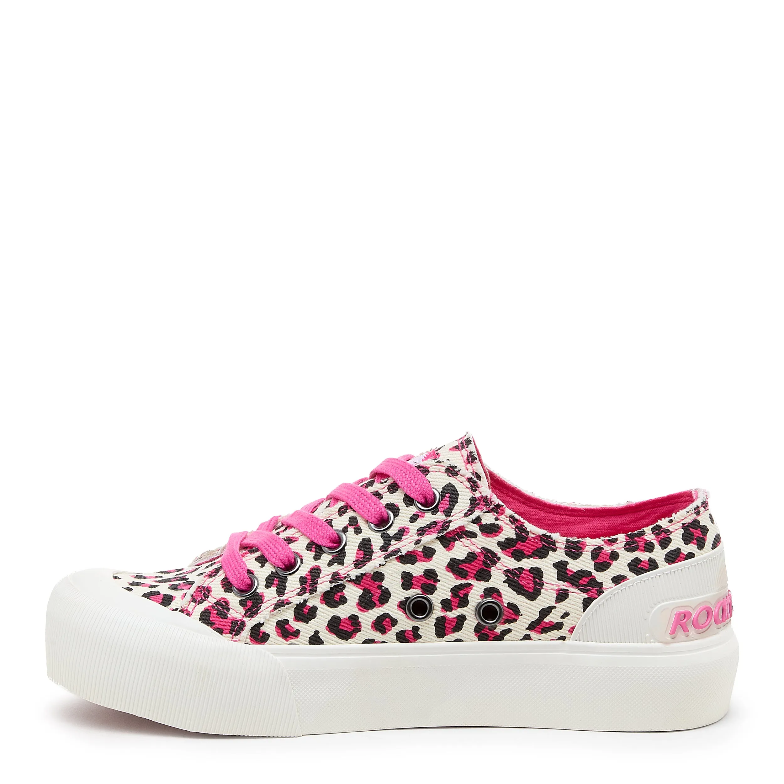 Jazzin Plus Pink Leopard Print Trainers