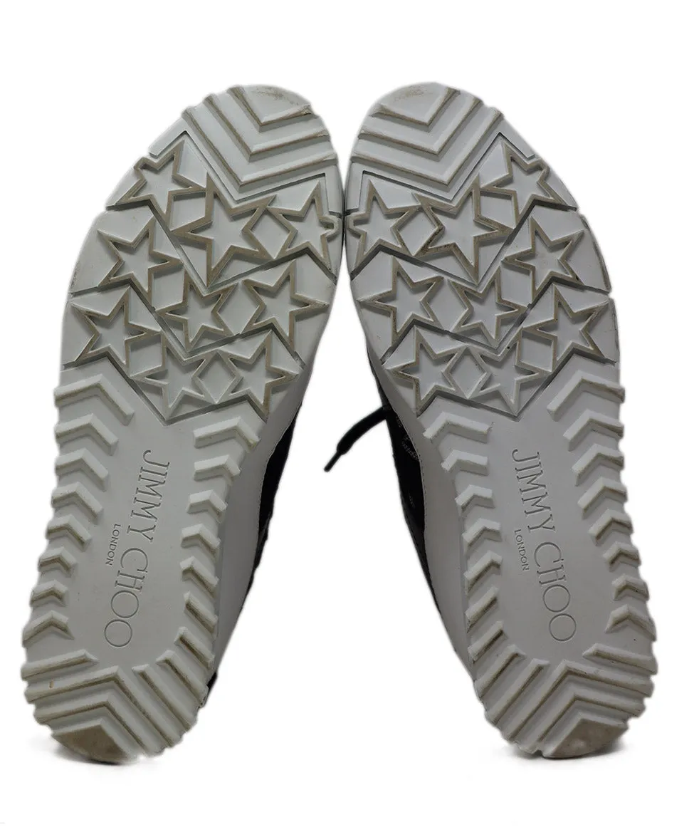 Jimmy Choo Black & White Lace Sneakers sz 8.5