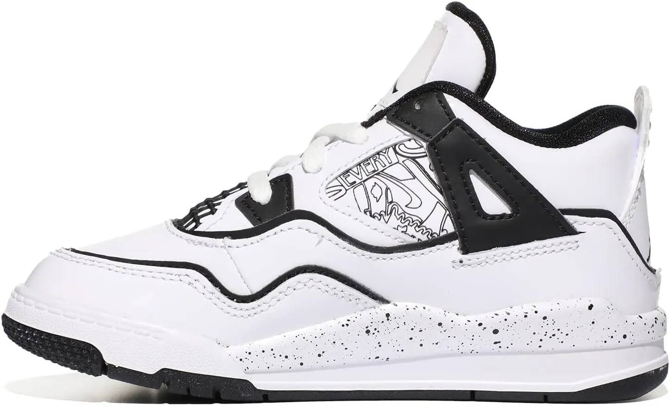 Jordan Toddler's 4 Retro SE DIY White/Black-Volt (DC4102 100)