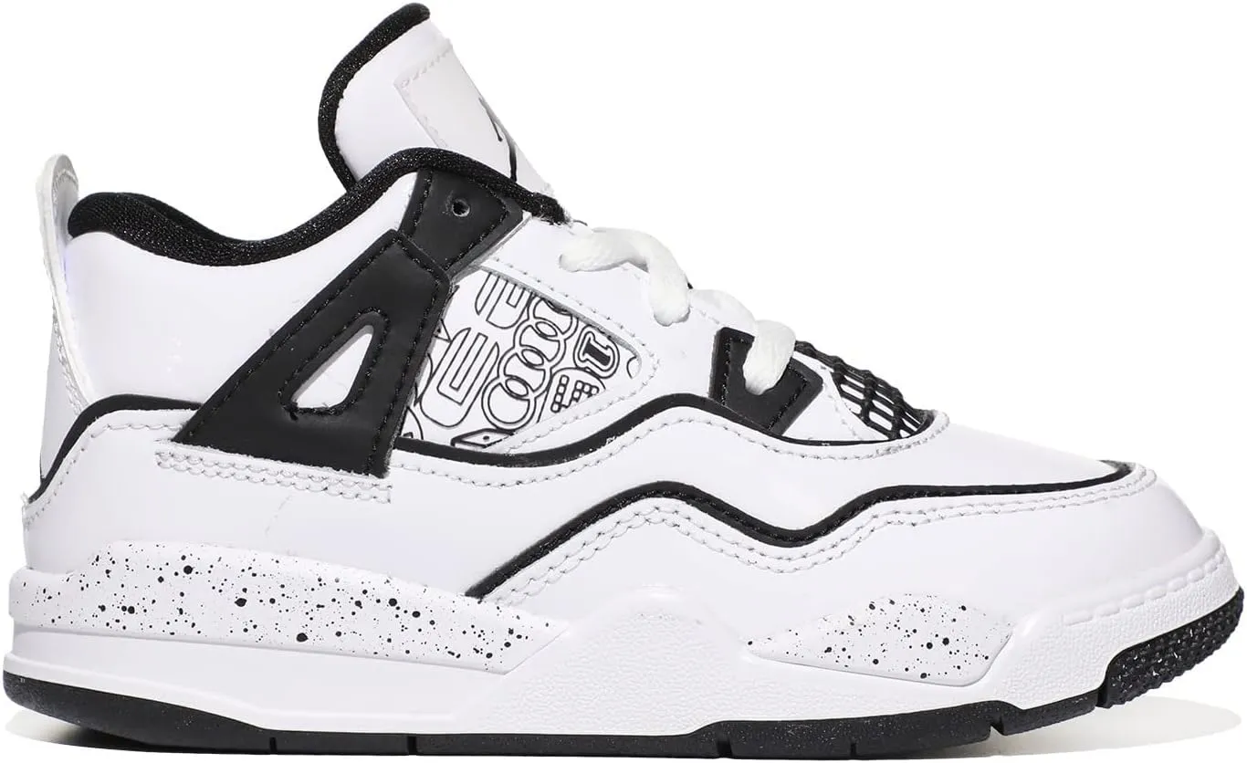 Jordan Toddler's 4 Retro SE DIY White/Black-Volt (DC4102 100)