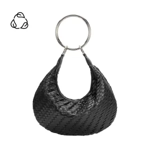 JUSTINE WOVEN RING CROSSBODY | BLACK