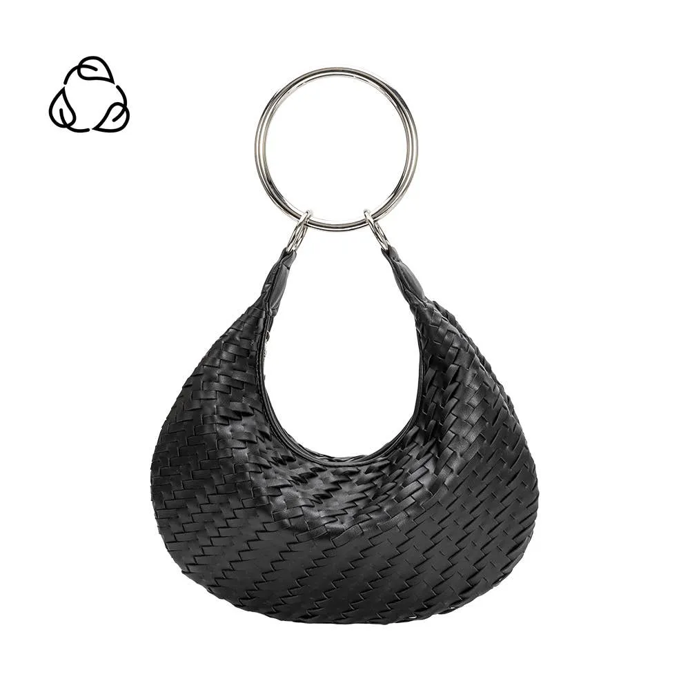 JUSTINE WOVEN RING CROSSBODY | BLACK