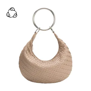 JUSTINE WOVEN RING CROSSBODY | TAUPE