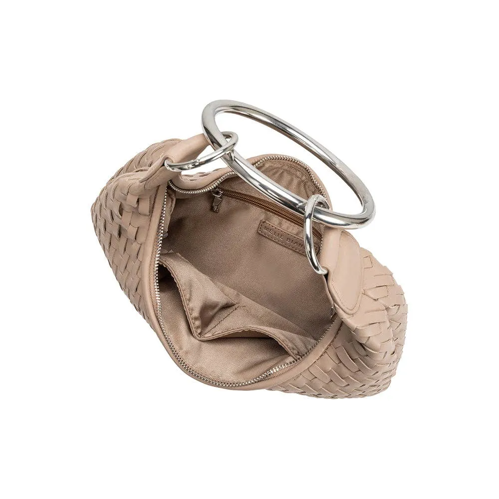 JUSTINE WOVEN RING CROSSBODY | TAUPE