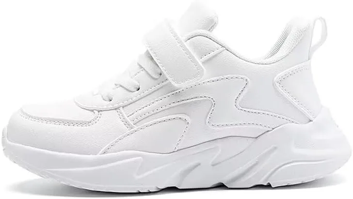Kids Boy Girl Fashion PU Leather Sport Shoes for Walking Running Hiking