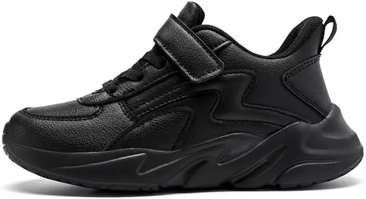 Kids Boy Girl Fashion PU Leather Sport Shoes for Walking Running Hiking