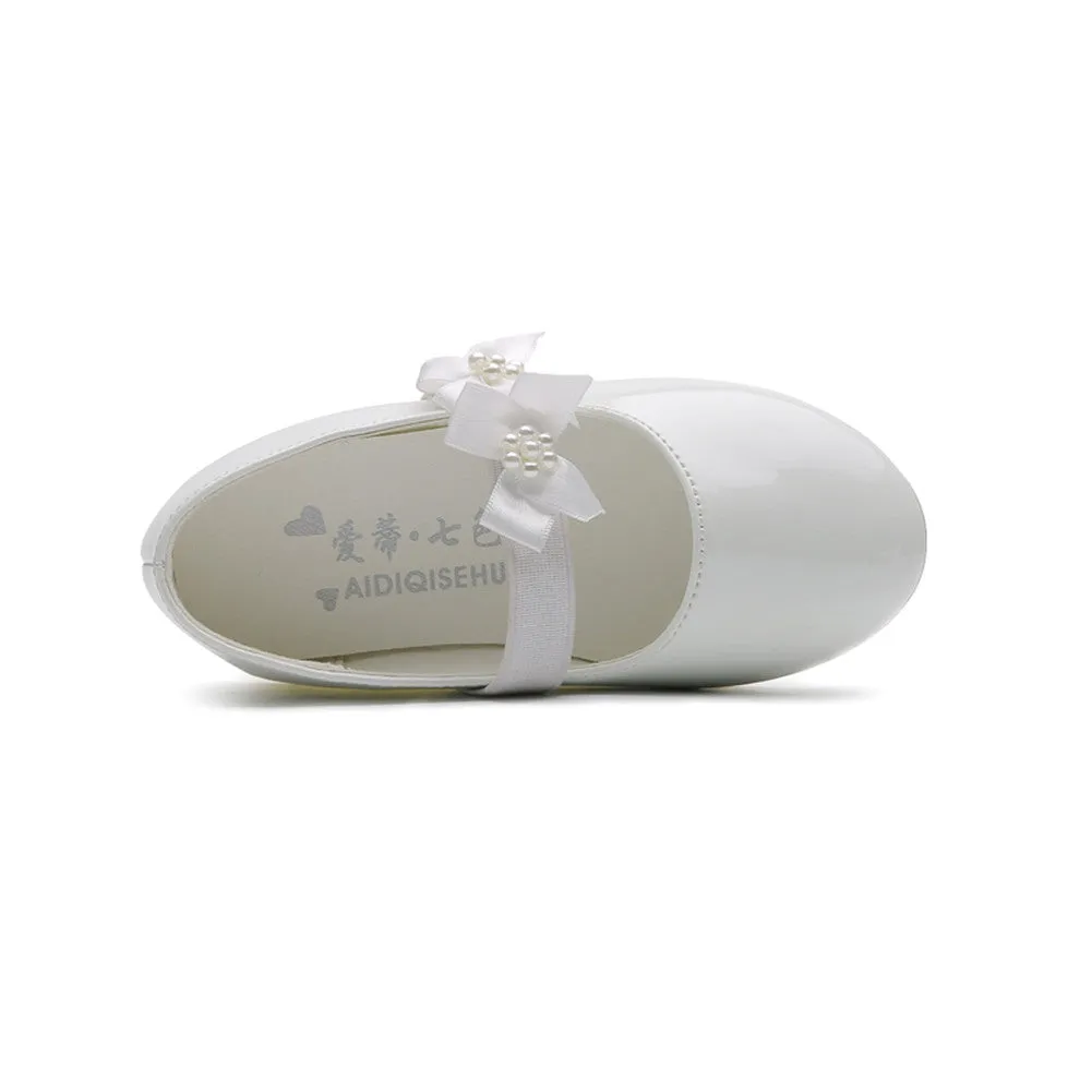 Kids Girls Mary Jane PU Leather Flats Wedding Party Dress Shoes