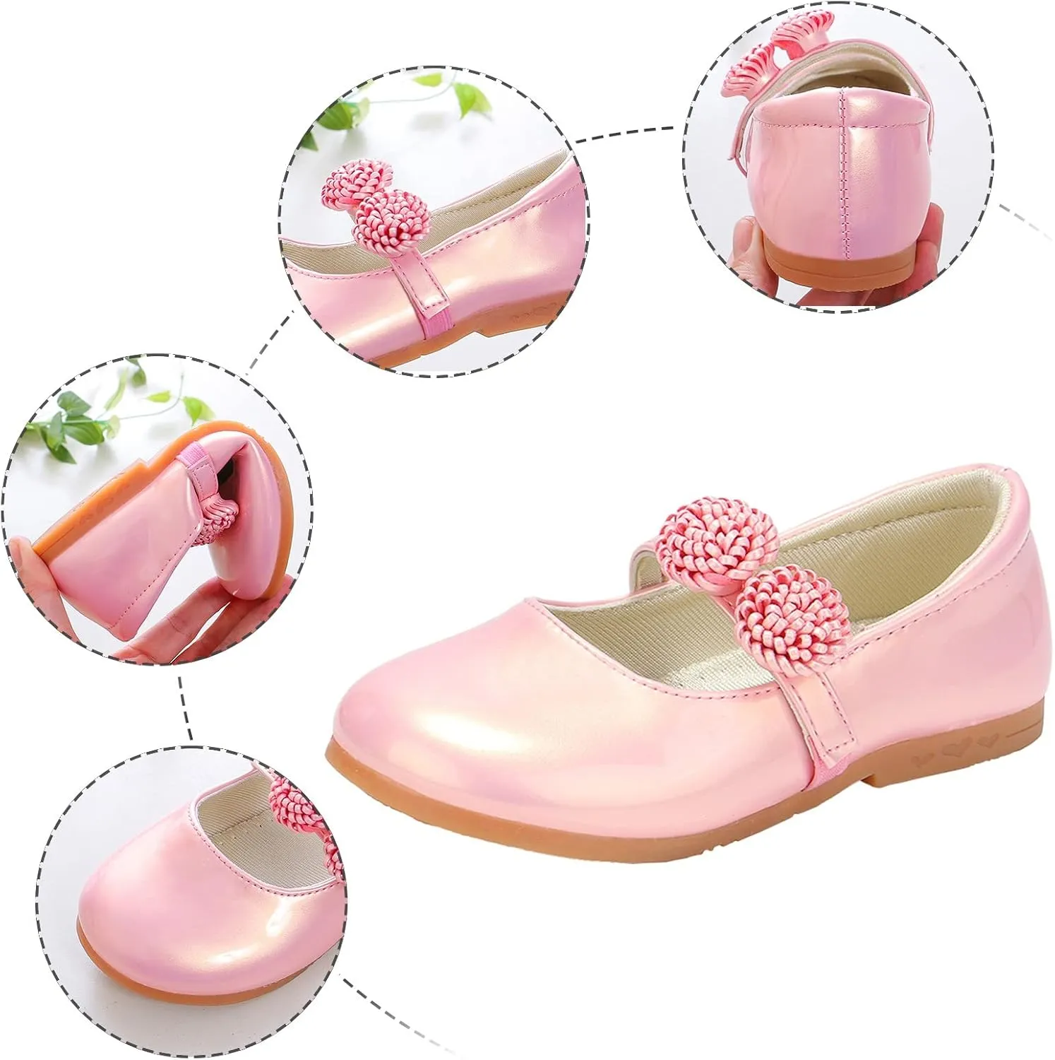 Kids Sandals Children Shoes White Leather Shoes Bowknot Girls Princess Shoes Single Shoes Performance Casual Dress Shoe