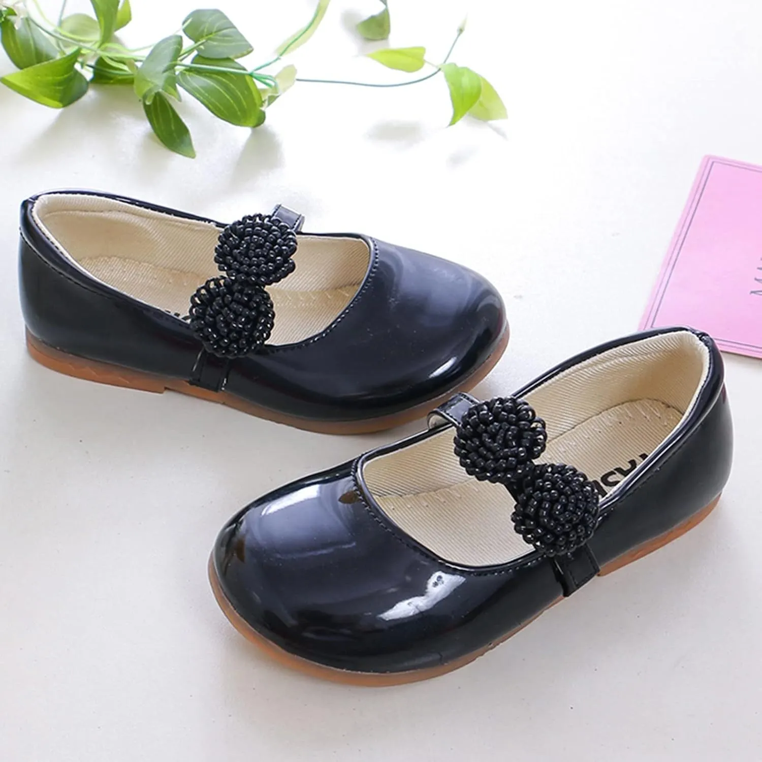 Kids Sandals Children Shoes White Leather Shoes Bowknot Girls Princess Shoes Single Shoes Performance Casual Dress Shoe