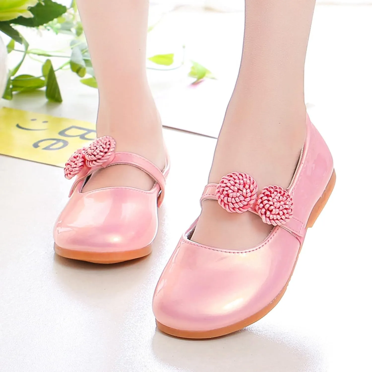 Kids Sandals Children Shoes White Leather Shoes Bowknot Girls Princess Shoes Single Shoes Performance Casual Dress Shoe