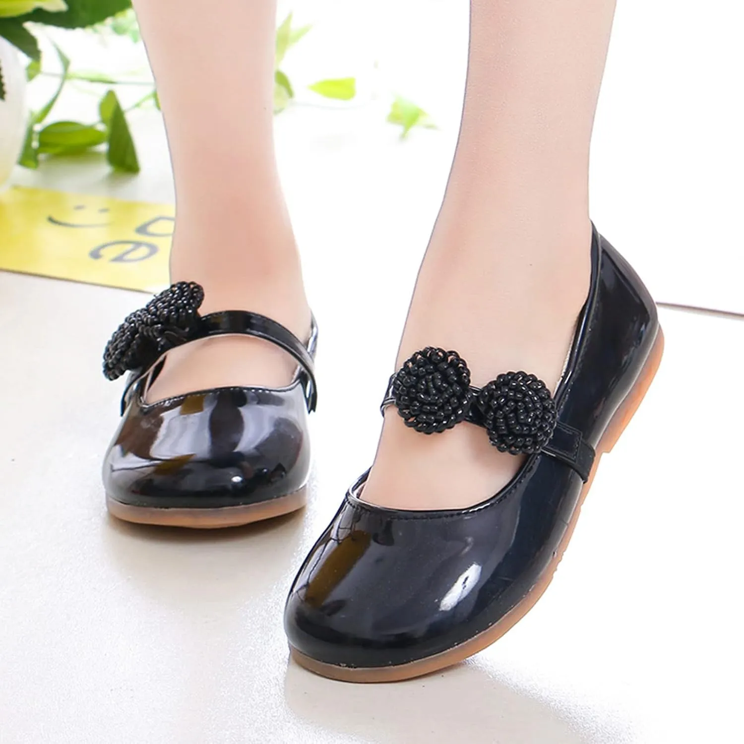 Kids Sandals Children Shoes White Leather Shoes Bowknot Girls Princess Shoes Single Shoes Performance Casual Dress Shoe
