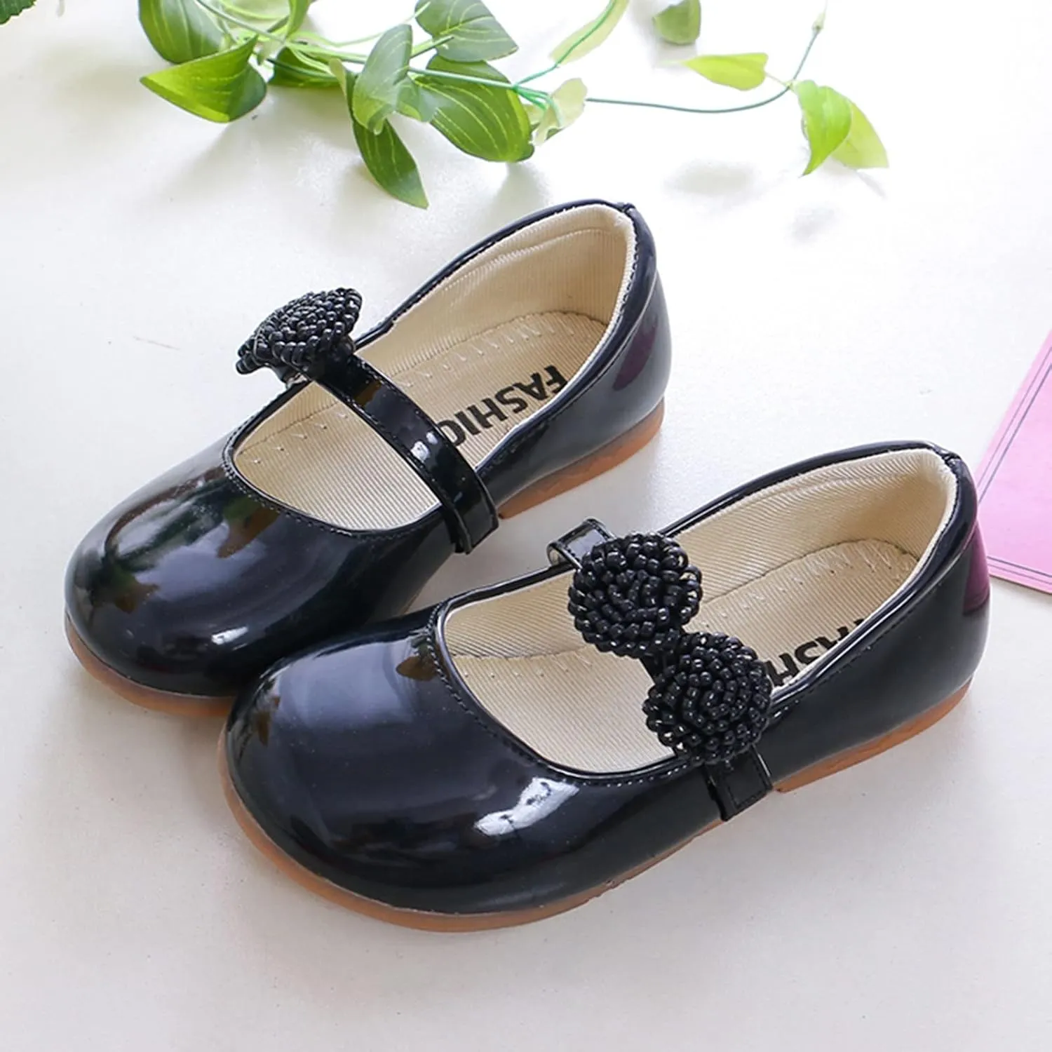 Kids Sandals Children Shoes White Leather Shoes Bowknot Girls Princess Shoes Single Shoes Performance Casual Dress Shoe