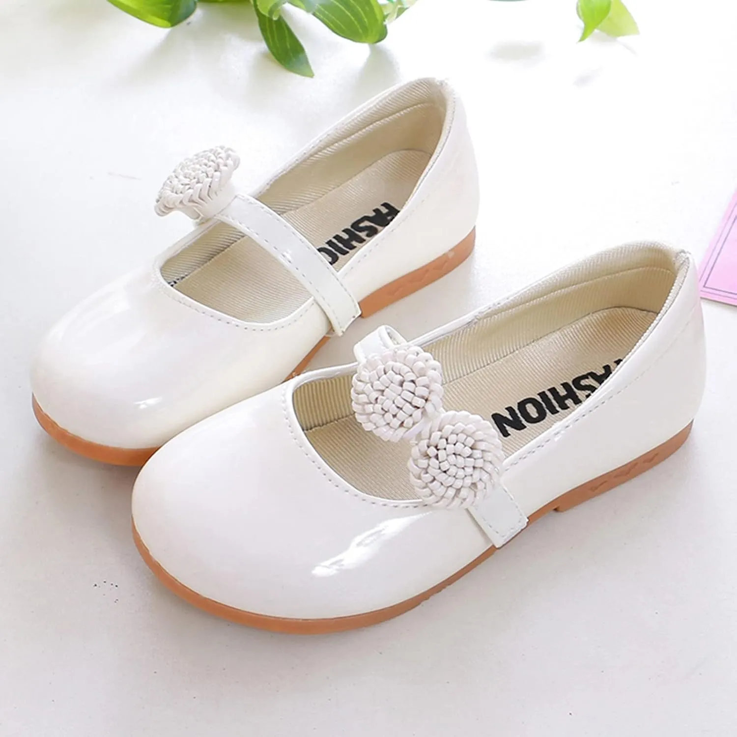 Kids Sandals Children Shoes White Leather Shoes Bowknot Girls Princess Shoes Single Shoes Performance Casual Dress Shoe