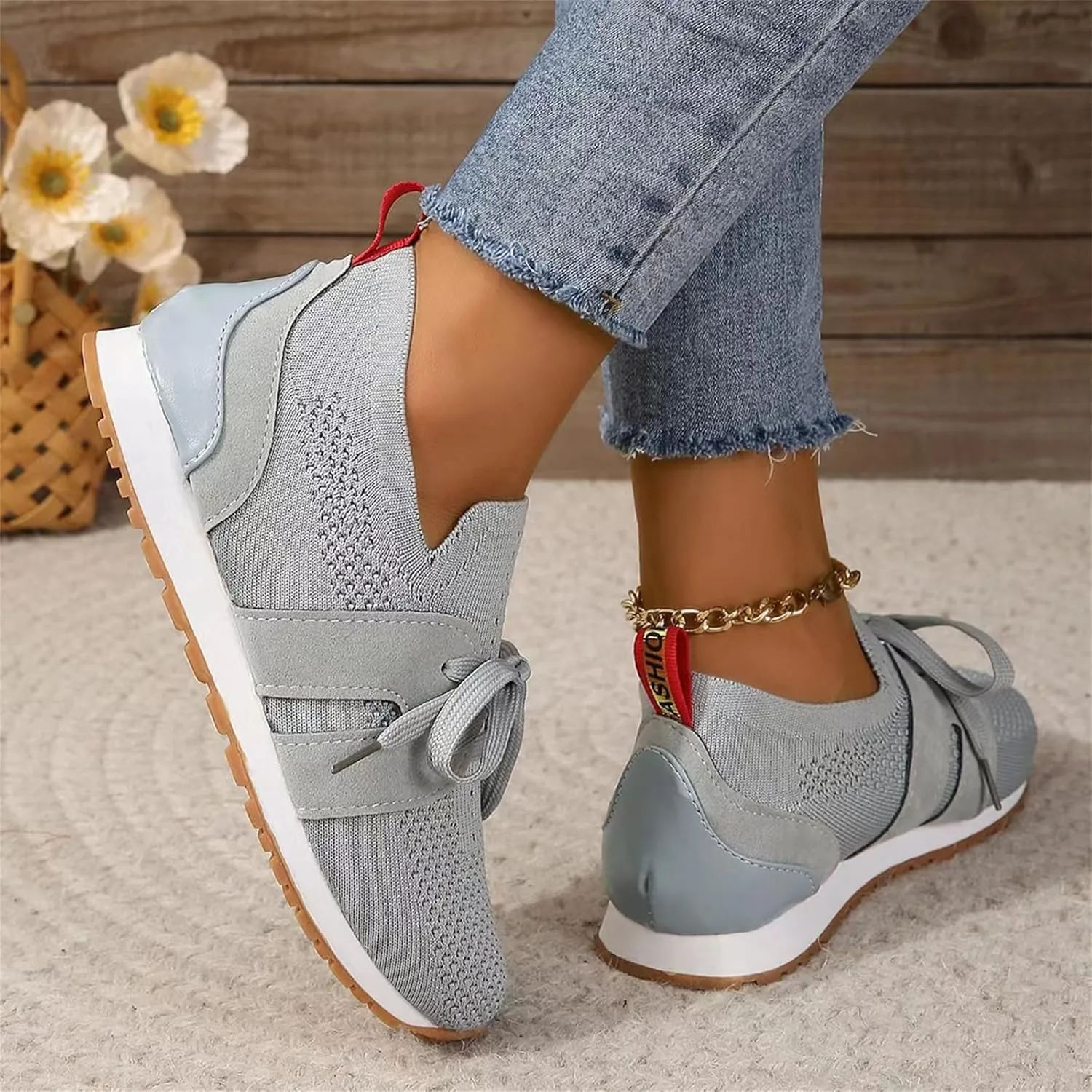 Ladmiple Running Shoes For Women Slip On Non Slip Walking Lightweight Gym Workout Tennis Shoes Fashion Athletic Sneakers 2025