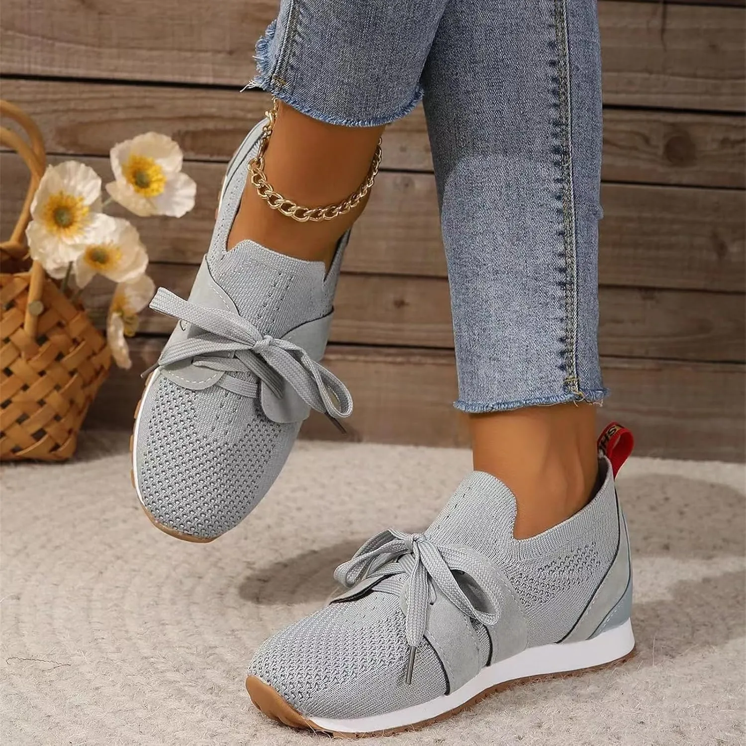Ladmiple Running Shoes For Women Slip On Non Slip Walking Lightweight Gym Workout Tennis Shoes Fashion Athletic Sneakers 2025
