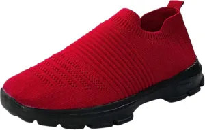Ladmiple Walking Shoes Women Arch Support Slip On Sock Sneakers Lady Girls Mesh Loafers Fashion Casual Running Tennis Shoes