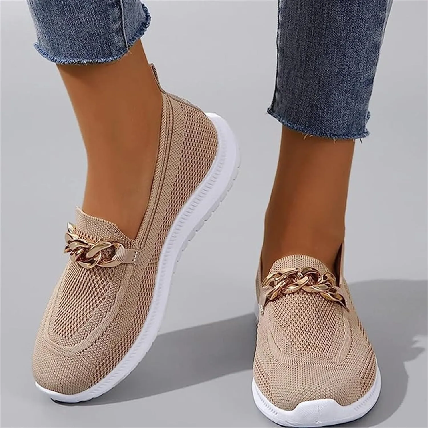 Ladmiple Walking Shoes Women Comfort Slip On Running Shoes Non Slip Casual Fashion Gym Athletic Tennis Workout Sneakers