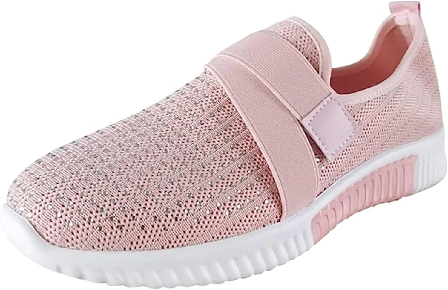 Ladmiple Walking Shoes Women Comfort Slip On Sneakers Arch Support Non Slip Casual Tennis Workout Gym Running Shoes