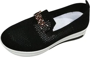Ladmiple Womens Tennis Shoes Slip on Sneakers Arch Support Non Slip Comfort Walking Workout Gym Running Athletic Shoes