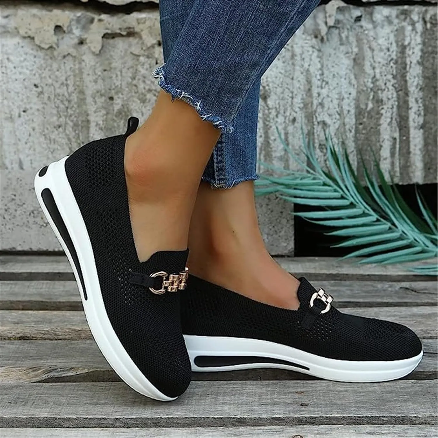 Ladmiple Womens Tennis Shoes Slip on Sneakers Arch Support Non Slip Comfort Walking Workout Gym Running Athletic Shoes