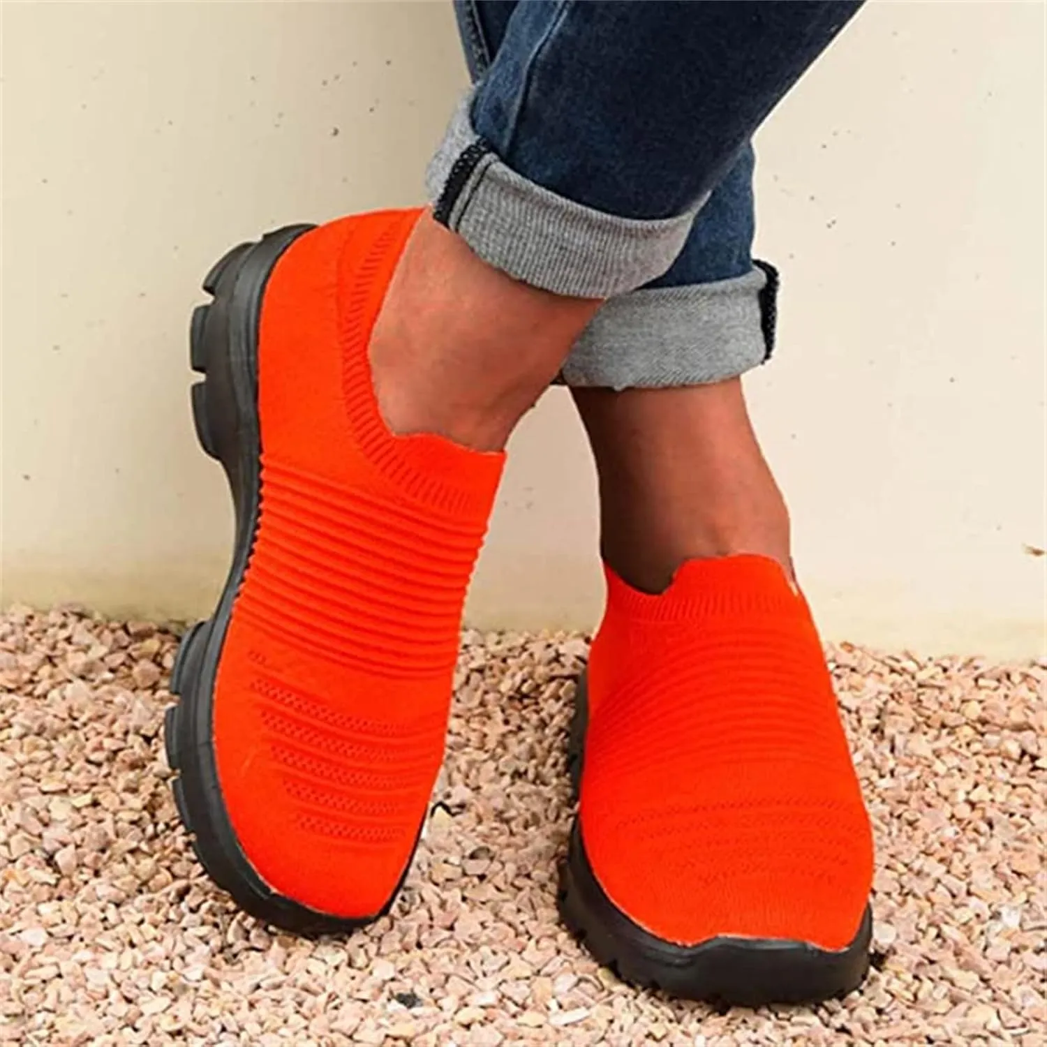 Lausiuoe Sneakers For Women Walking Shoes Slip On Tennis Shoes Lightweight Casual Sneakers for Gym Travel Work Running